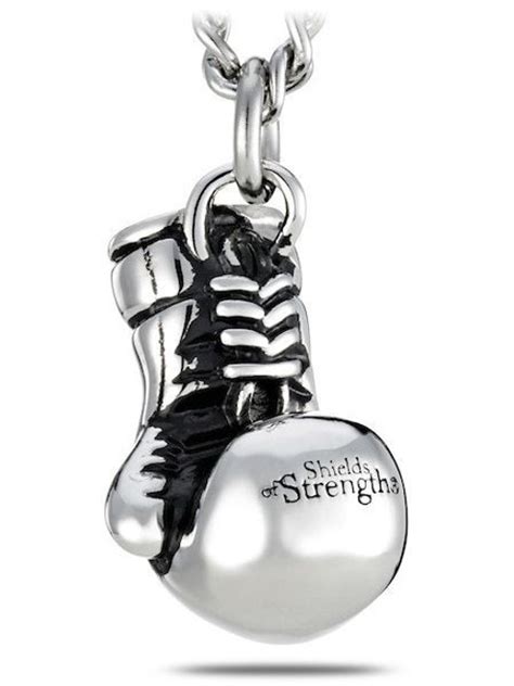 Shields of Strength Men's Stainless Steel Boxing Glove Pendant 